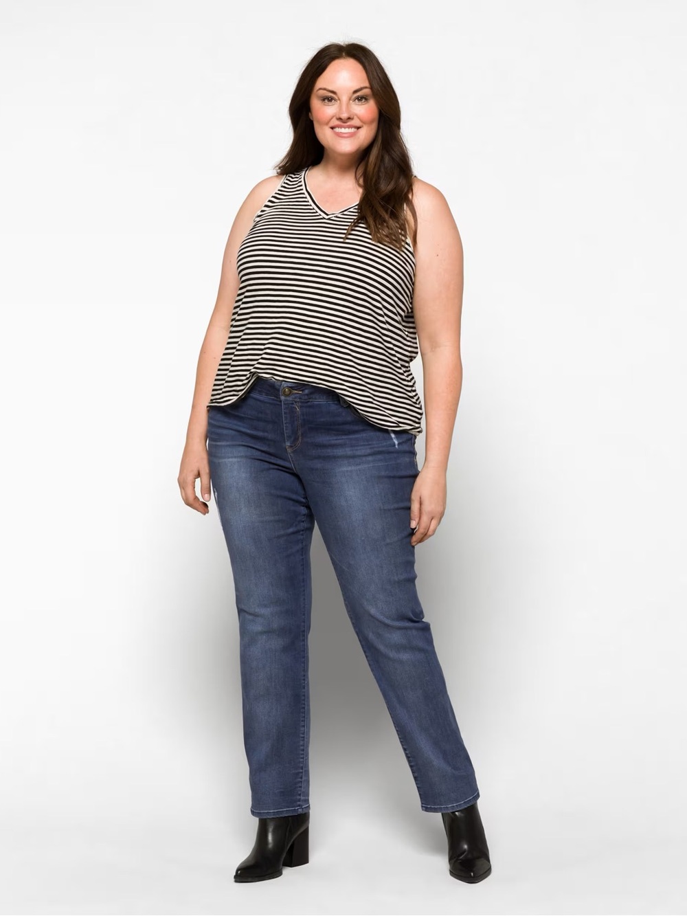 Democracy Women's Medium Dark Blue Straight-Leg Jeans - Picture 3 of 9